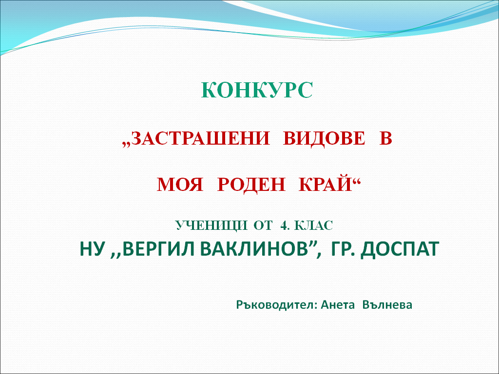Заглавна страница