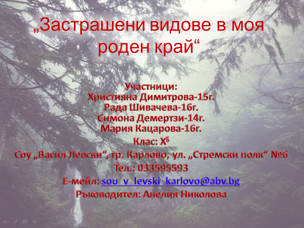 Заглавна страница